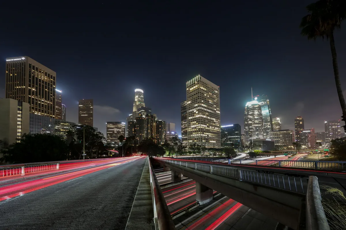 Downtown Los Angeles skyline - the most competitive local web market in the country