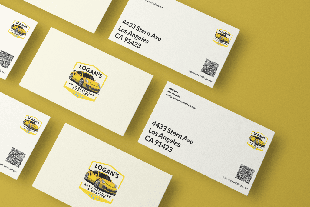 Car detailers business cards